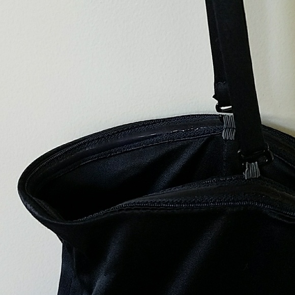 Strapless black dress w detailing on pockets - Picture 5 of 6